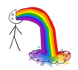 found image: rainbow puke