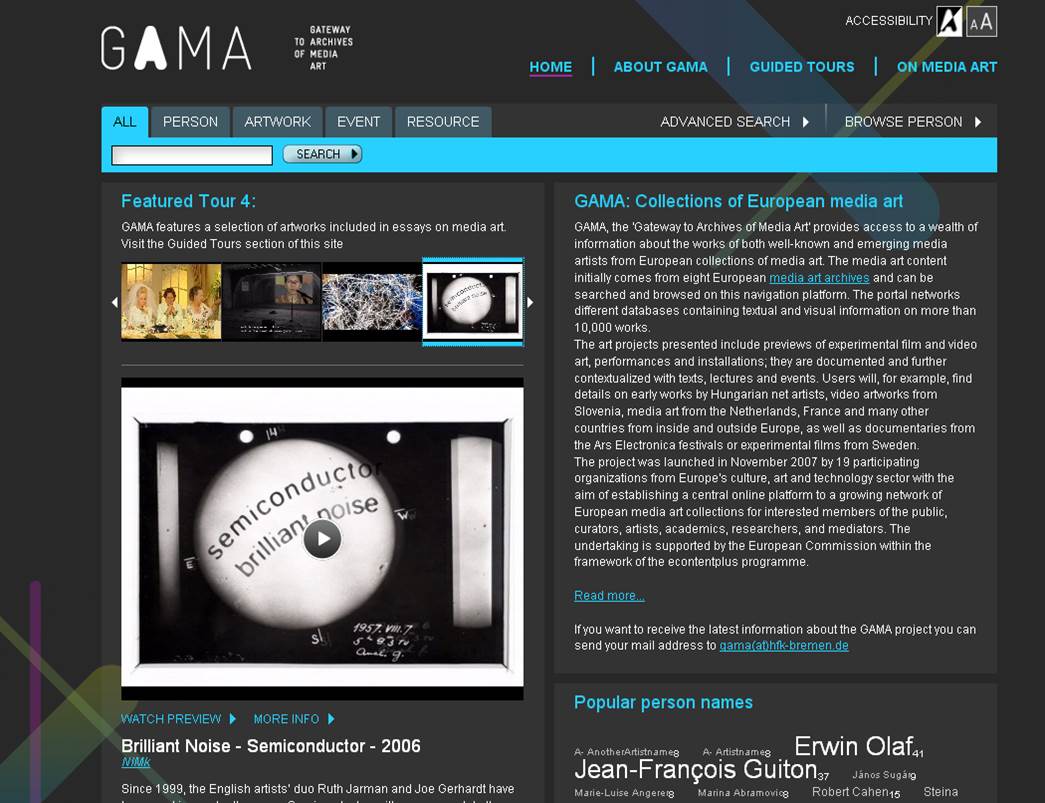 GAMA: Kapu a médiaművészeti archívumokhoz