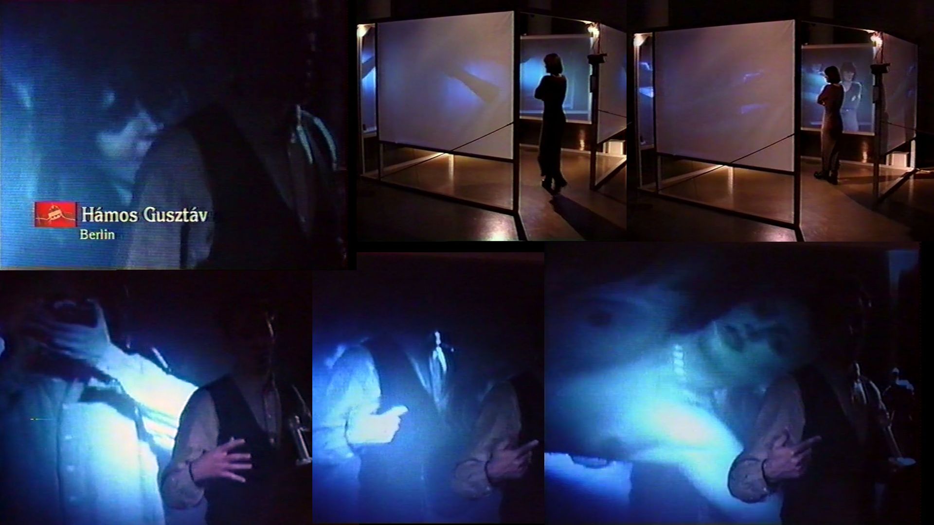 XII. terem: Hámos Gusztáv, Möbius–cirkusz, Hímnem és nőnem, 1995-96. Interaktív installáció videóvetítéssel (1996. © C3 Alapítvány)
