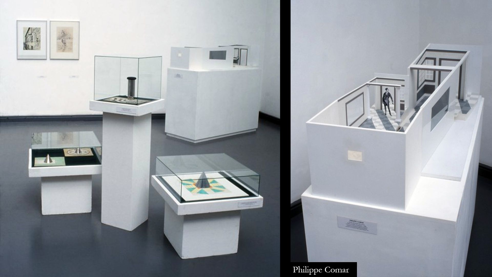 Makett Philippe Comar, Kettős perspektívájú terem (1985.) című terve nyomán (Perspektíva 1999. © Fotó: C3 Alapítvány)
