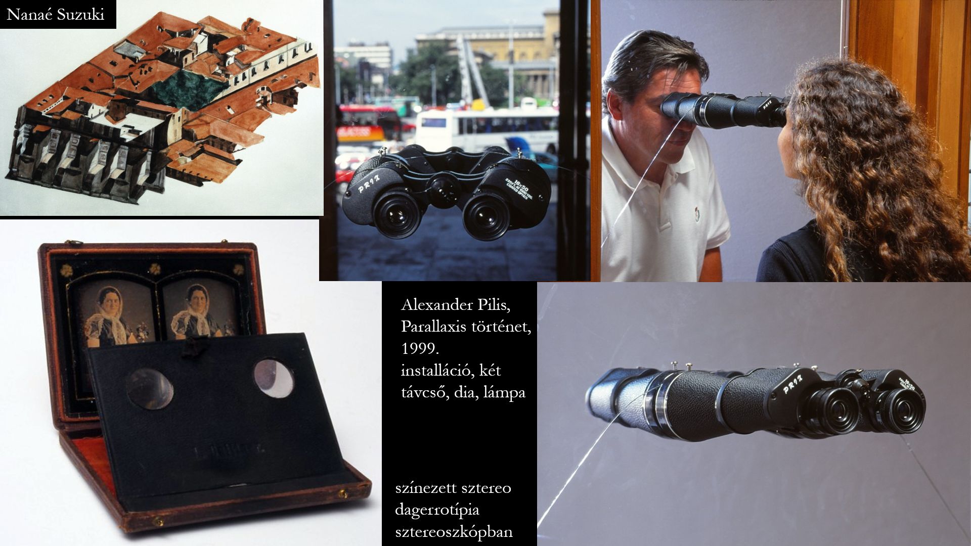Alexander Pilis, Parallaxis történet, 1999. A Műcsarnok bejáratánál. (Perspektíva 1999. © Fotó: C3 Alapítvány)