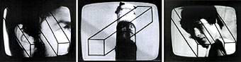 Károly Halász: Modulated TV, photo-action, 1972