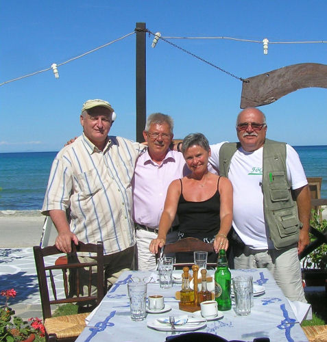 Laci, Willi, Annemari, Jóska